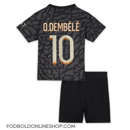 Paris Saint-Germain Ousmane Dembele #10 Tredje trøje Børn 2023-24 Kortærmet (+ Korte bukser)